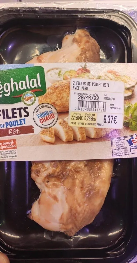 Filets de poulet rôti