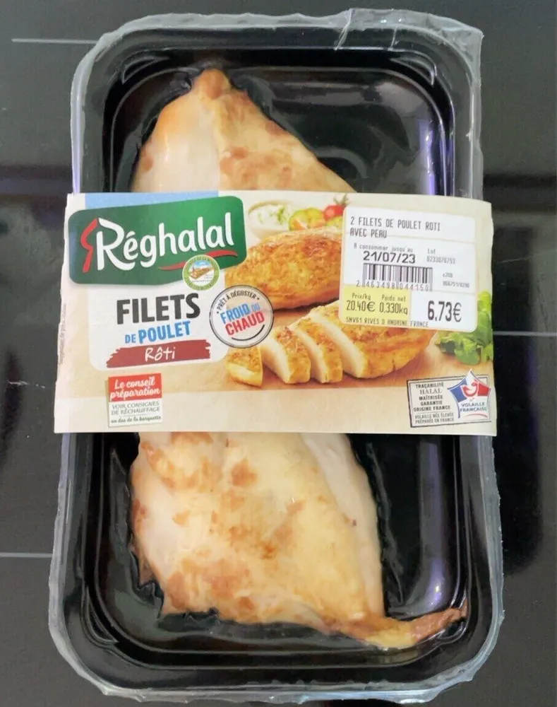 Filet de poulet rôti avec peau