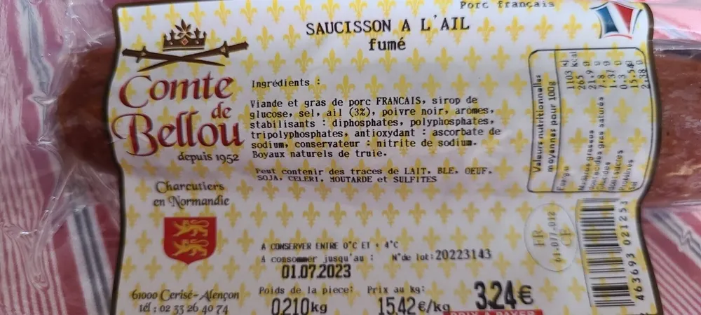 Saucisson à  l'ail