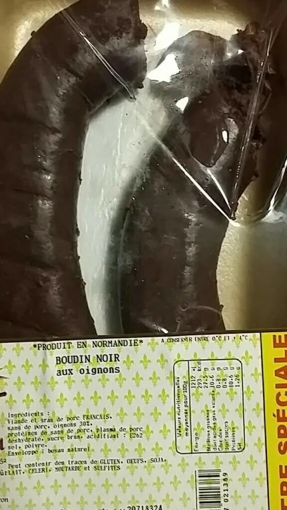 Boudin noir aux oignons