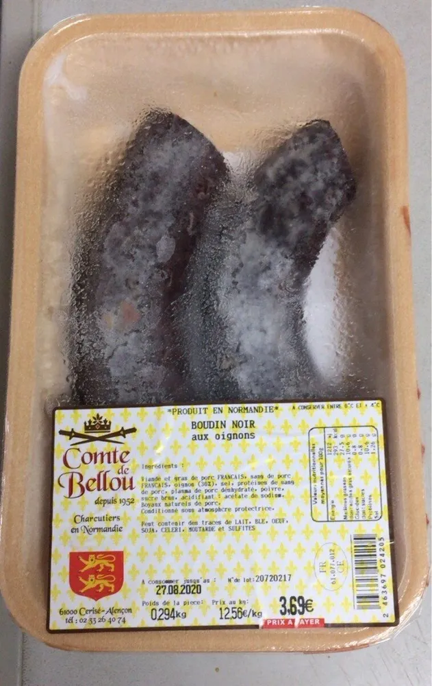 Boudin noir aux oignons