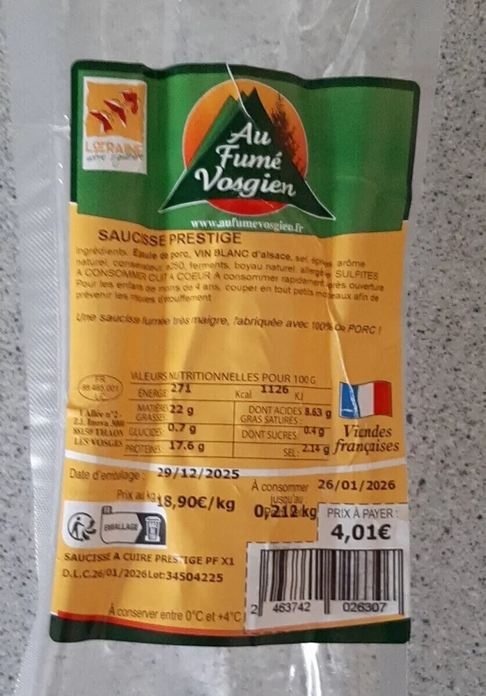 SAUCISSE prestige