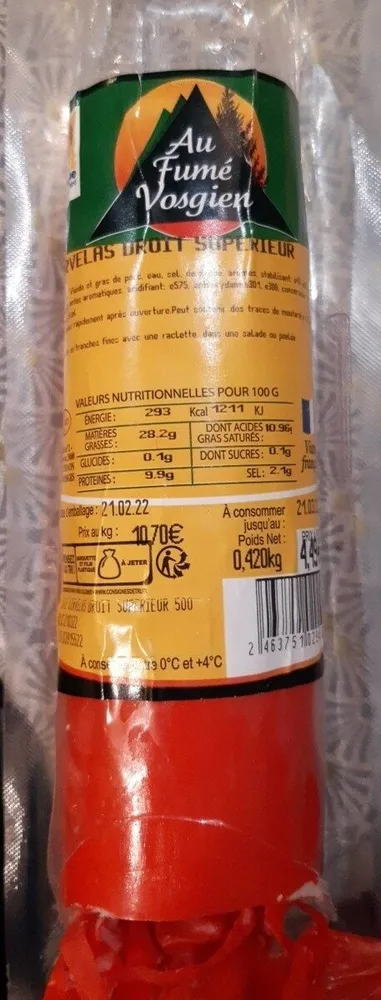 Cervelas droit supérieur