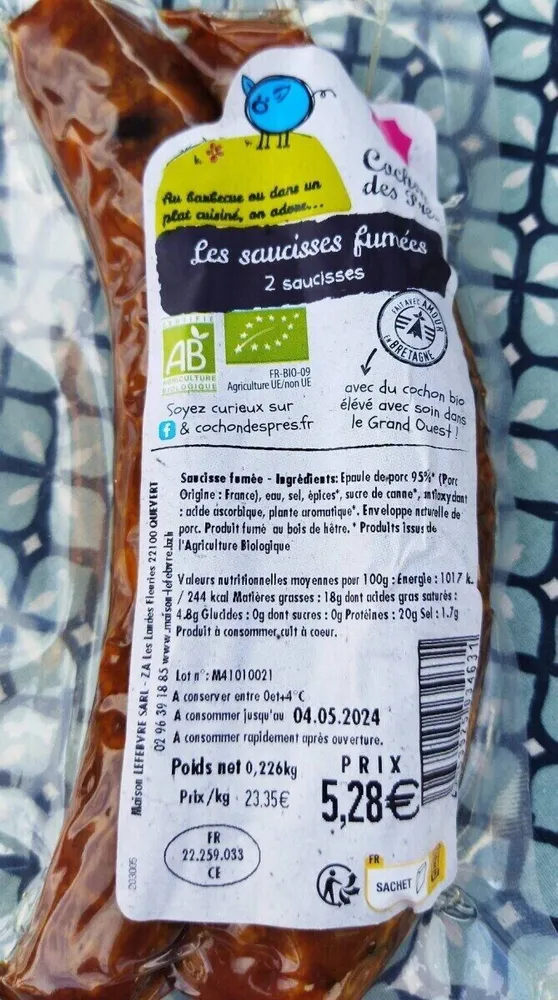 Saucisses fumées