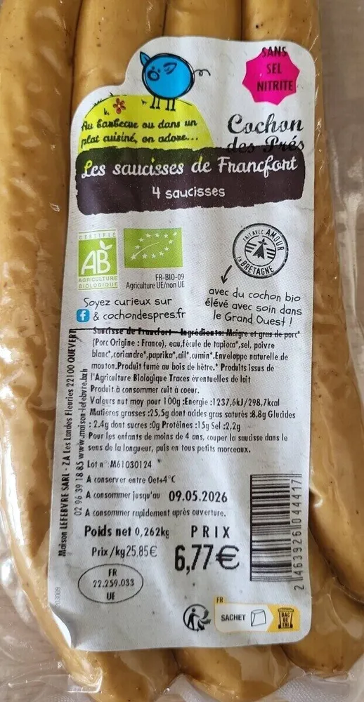 Les saucisses de Francfort