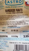 Hamburger panato di trota iride salmonata
