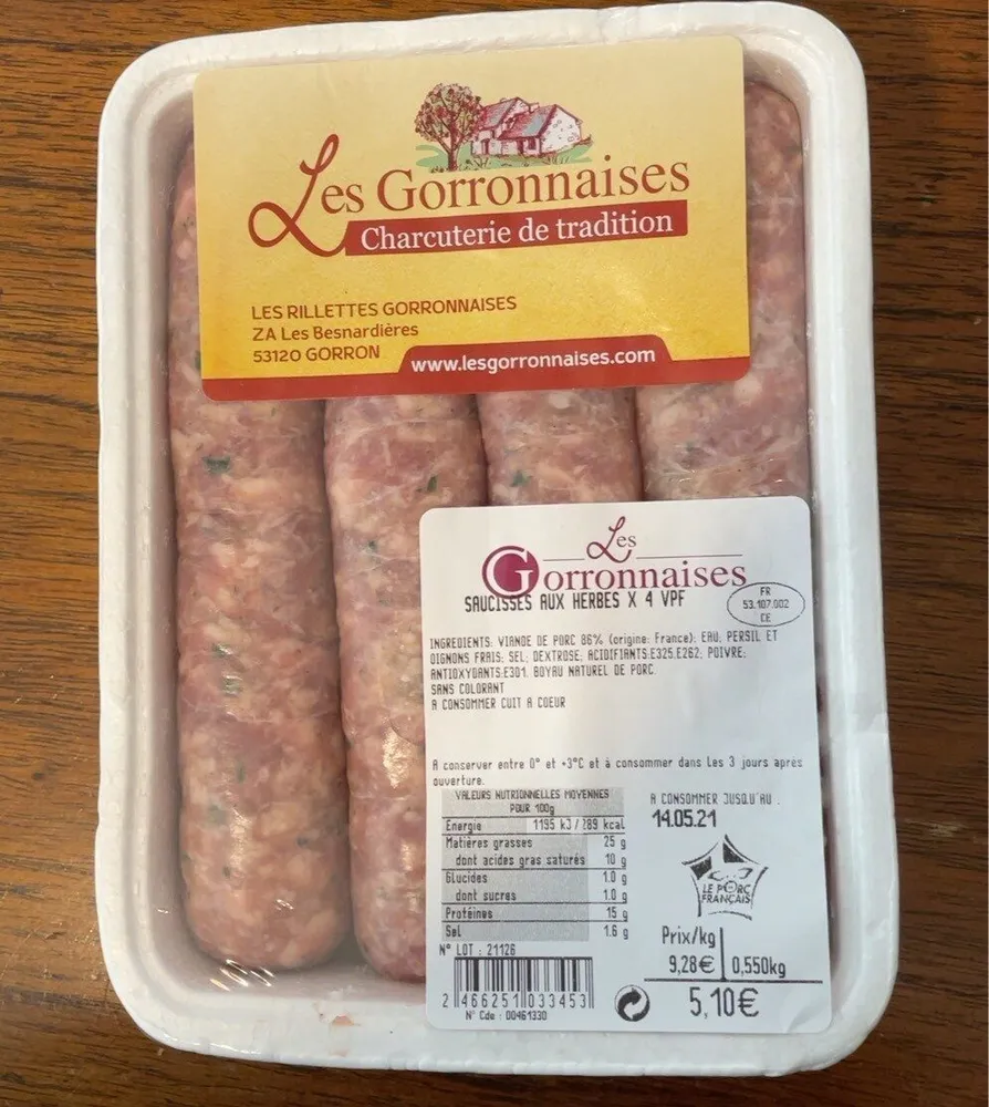 Saucisses aux herbes