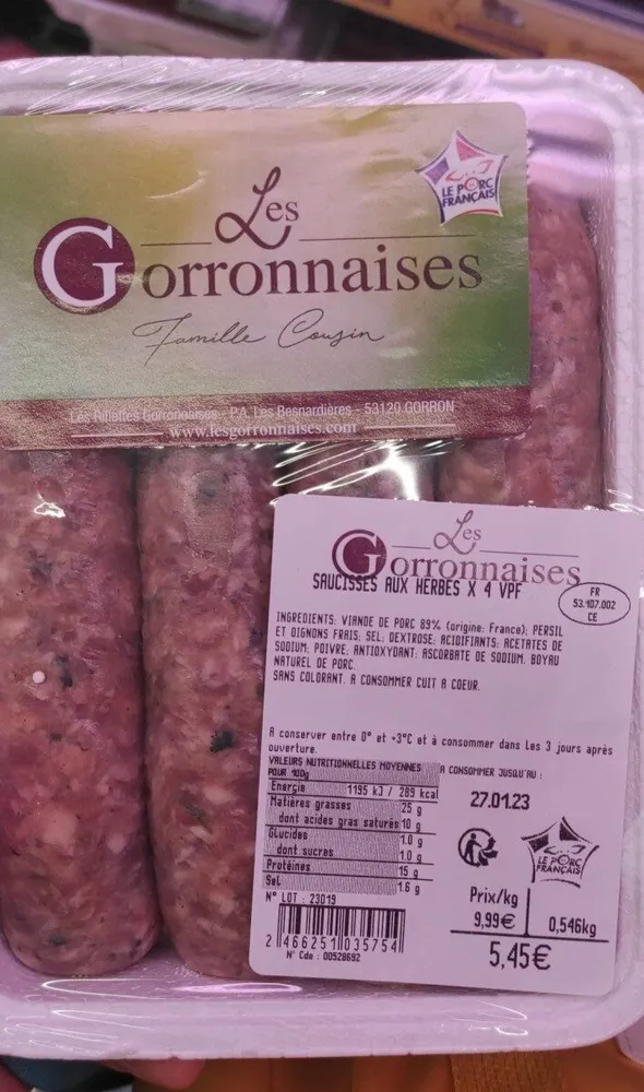 Saucisses aux herbes