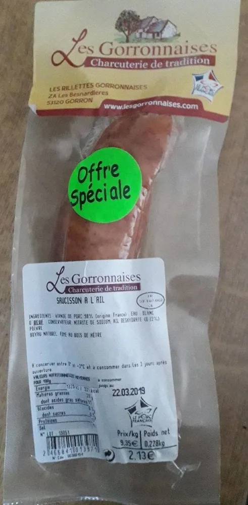 Saucisson à l'ail