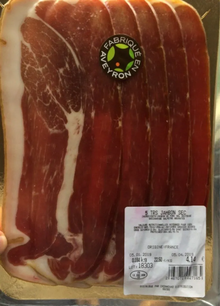 Tranche jambon sec
