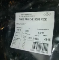 Tome fraîche sous vide