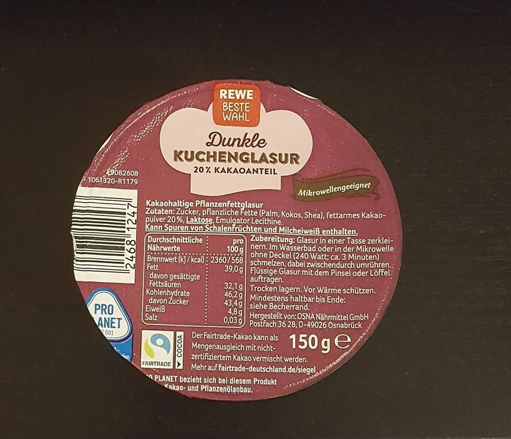 Kuchenglasur dunkel