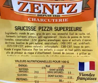 Saucisse pizza superieure