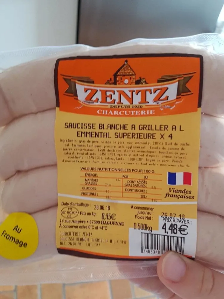 Saucisse blanche emmental