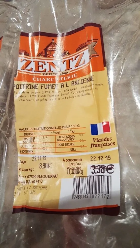 POITRINE FUMEE A L'ANCIENNE