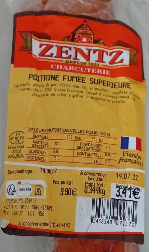 Poitrine fumée supérieur