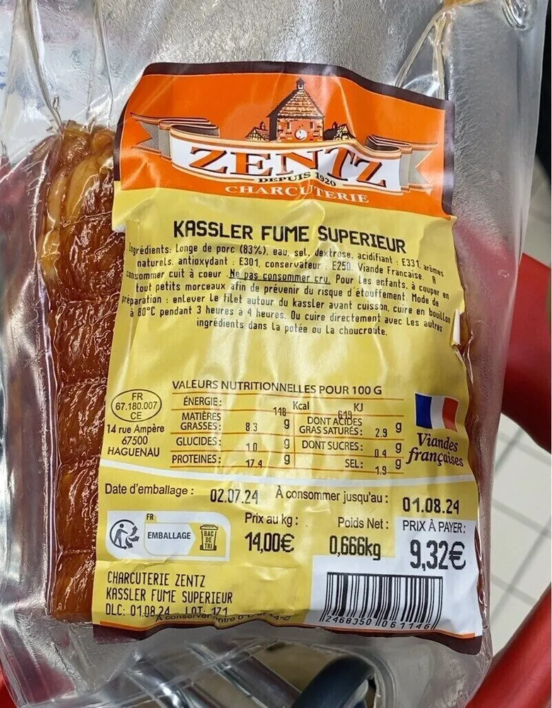 Kassler fume supérieur