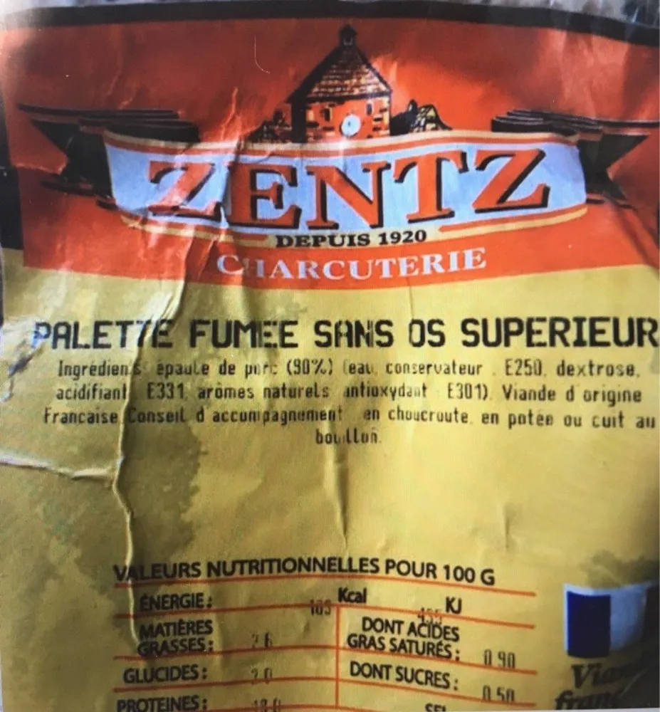 Palette fumée