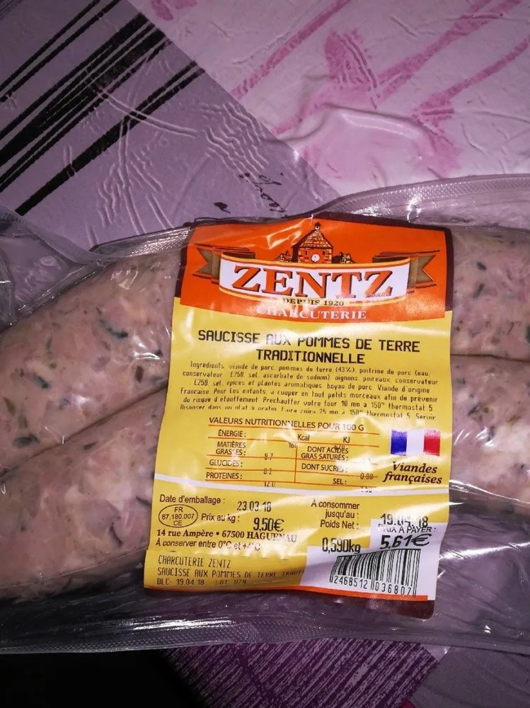 Saucisse aux pommes de terre