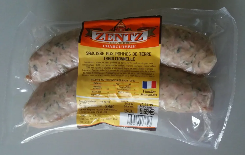 Saucisse aux pommes de terre traditionnelle