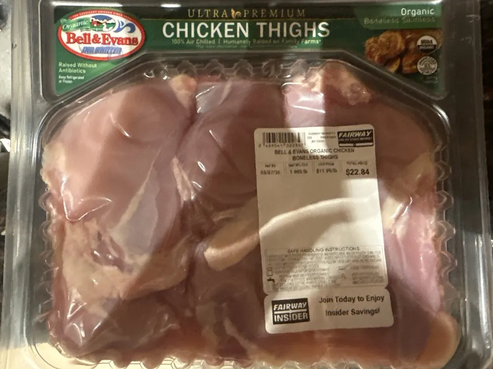 Organic Chicken Boneless Thighs