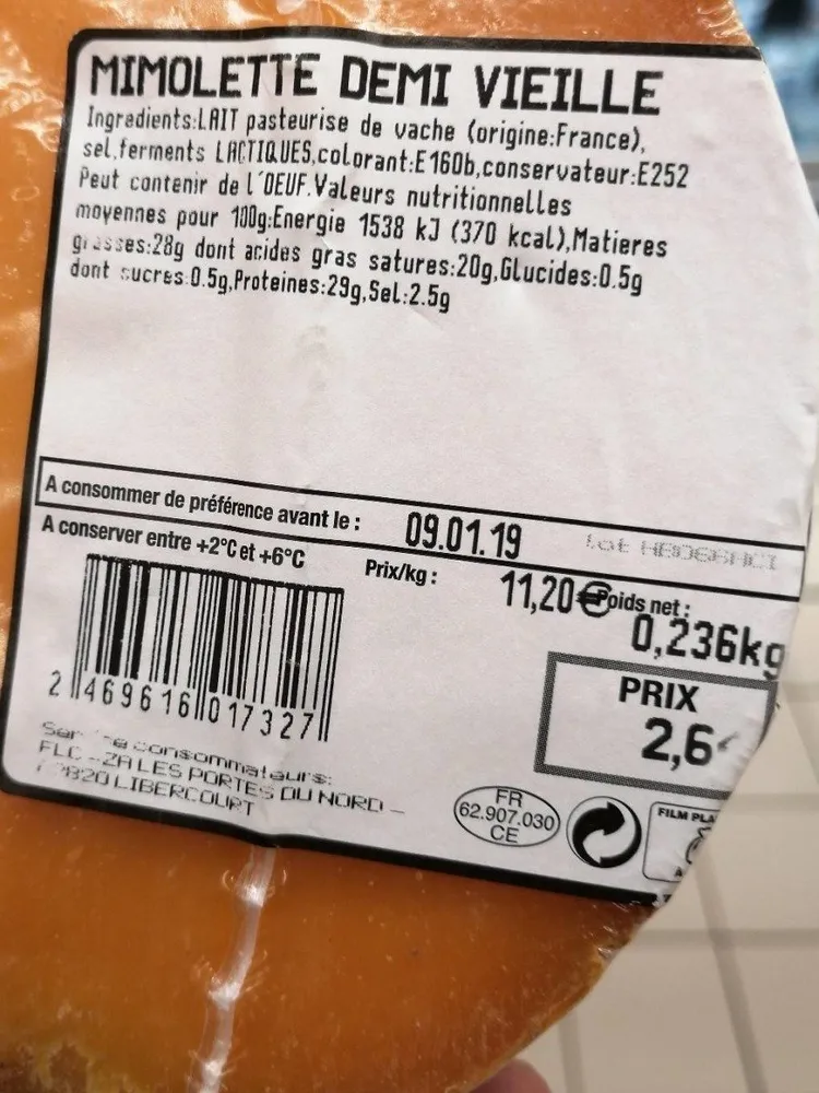 Mimolette demi vieille