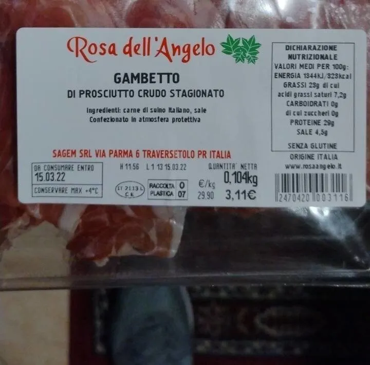 Gambetto di prosciutto crudo stagionato
