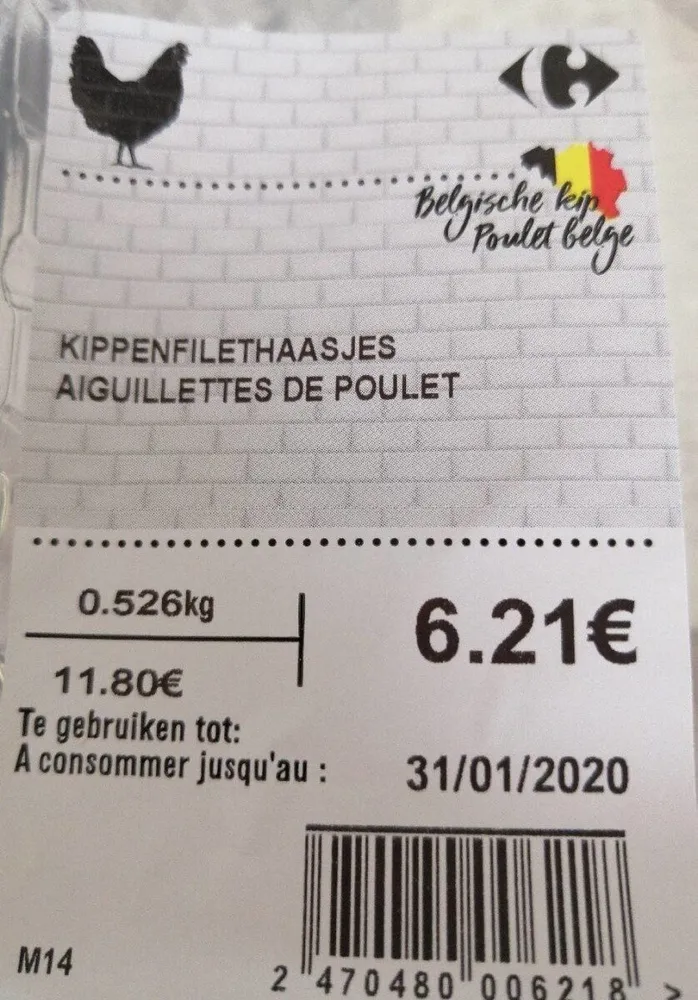 Aiguillettes de poulet