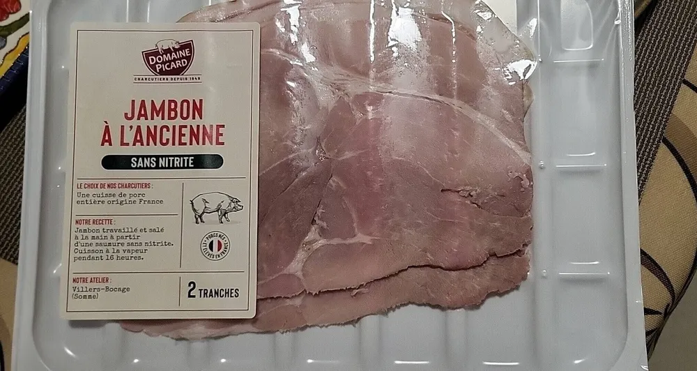 Jambon à l'ancienne sans nitrite cuit avec couenne