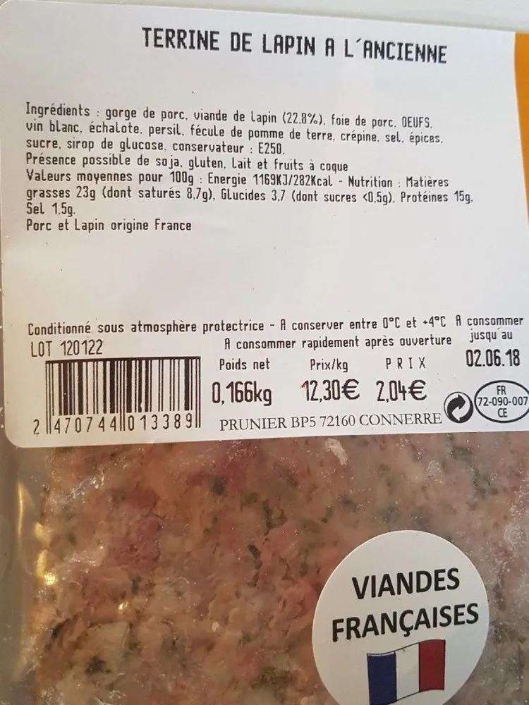 Terrine de lapin a l'ancienne