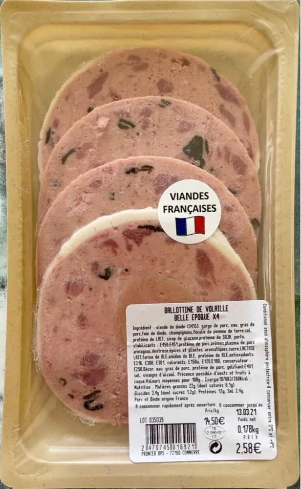 Ballotine De Volaille Belle Époque x4 178g