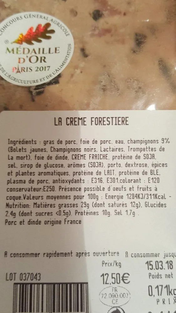 La crème forestière