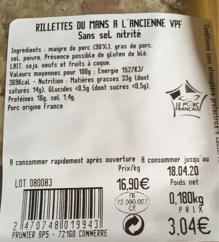 Rillettes du Mans a l'ancienne