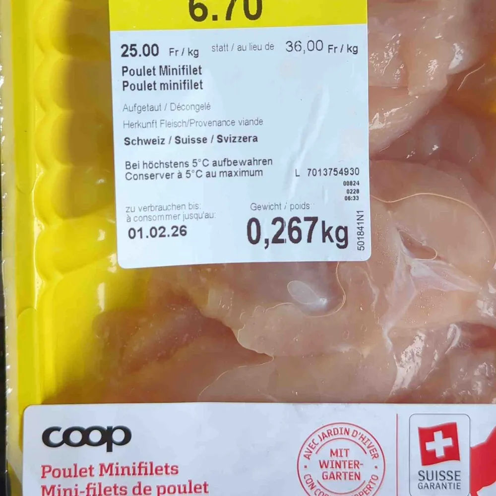 Poulet Minifilet
