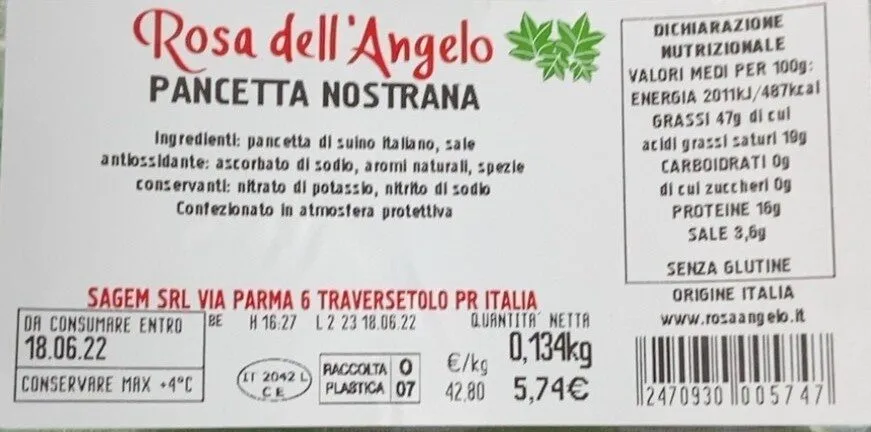 Pancetta nostrana