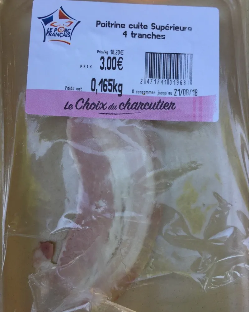 Poitrine cuite superieure