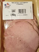 Rôti de porc cuit supérieur 4 tranches 174g