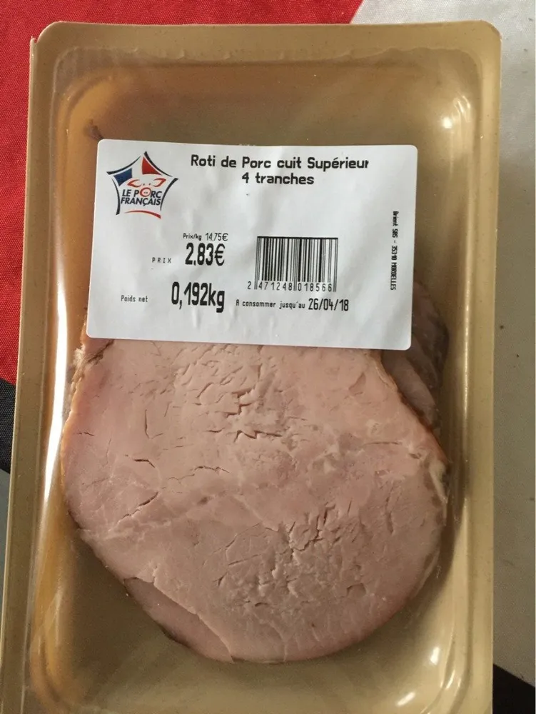 Roti de porc cuit superieur