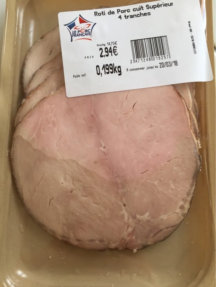 Roti de porc cuit superieur