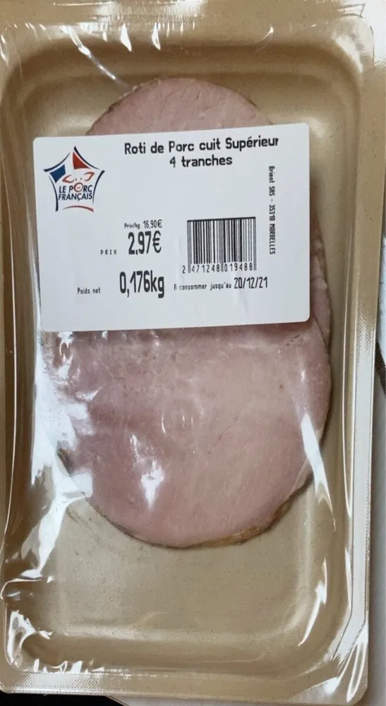 Roti du porc cuit superieur