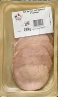 Rôti de porc cuit supérieur 4 tranches 0,183kg