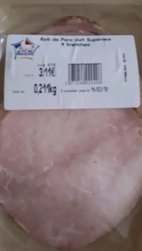 Rôti de porc cuit