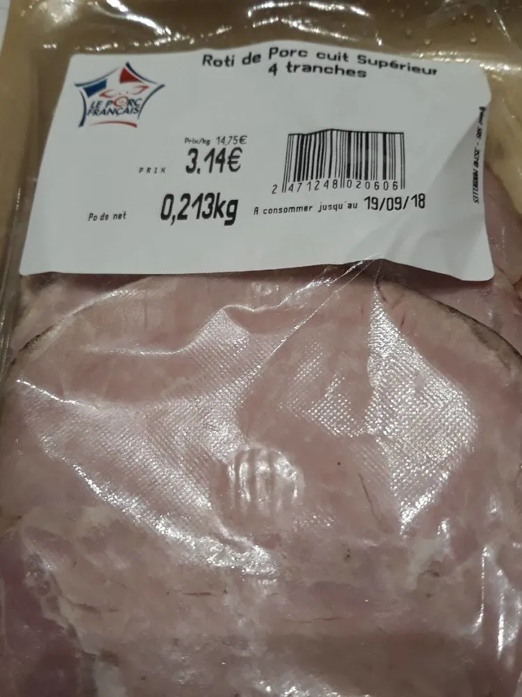 Roti de porc cuit supérieur