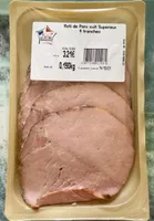 Rôti de porc cuit supérieur 4 tranches 0,190kg