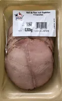 Rôti de porc cuit supérieur 4 tranches 202gr