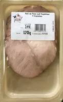 Rôti de porc cuit supérieur 4 tranches