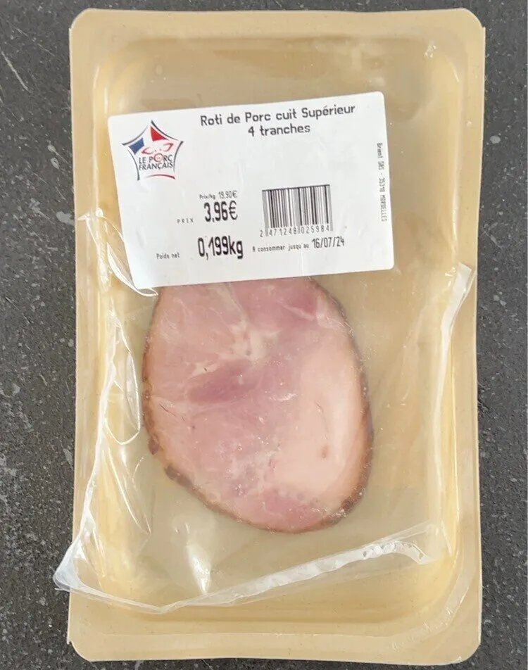 Roti de porc cuit supérieur
