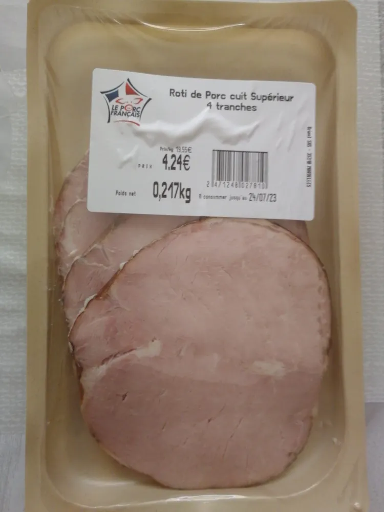 Rôti de Porc cuit Supérieur 4 tranches