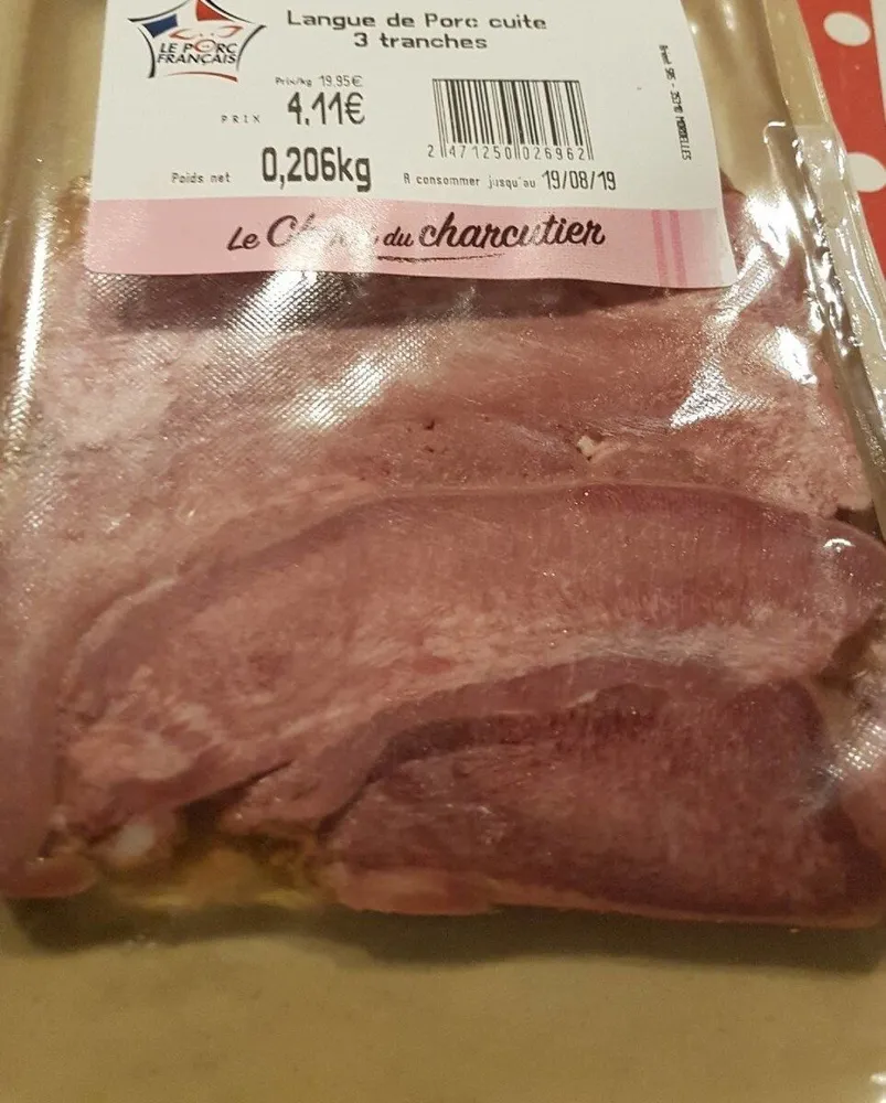 Langue de porc cuite