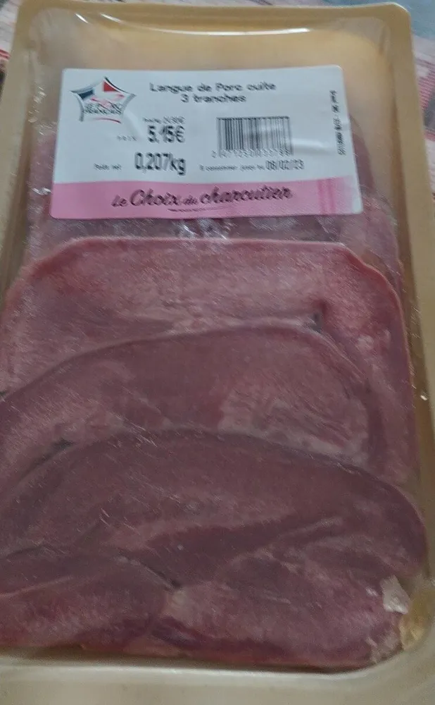 Langue de porc cuite